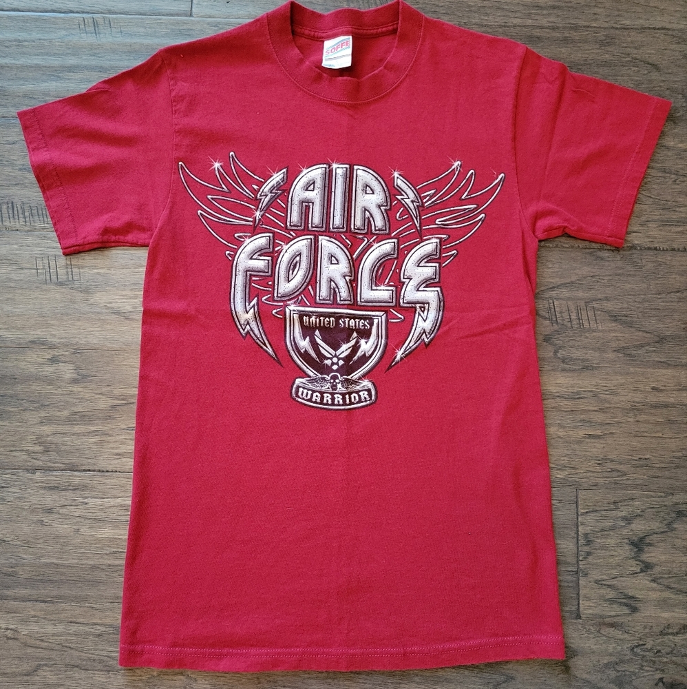 Men's Red Air Force T-Shirt - Size Small
